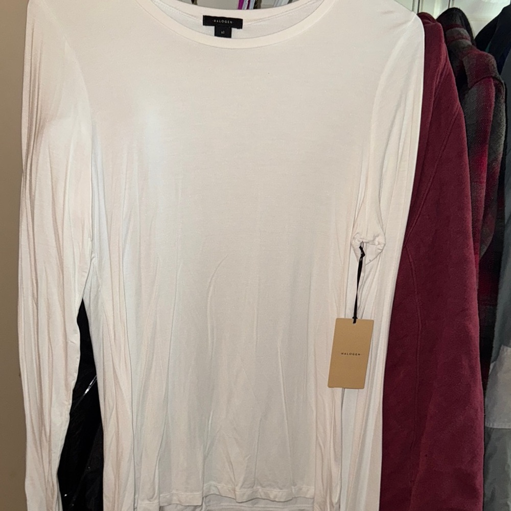 Halogen Cream Fitted Long Sleeve Tee